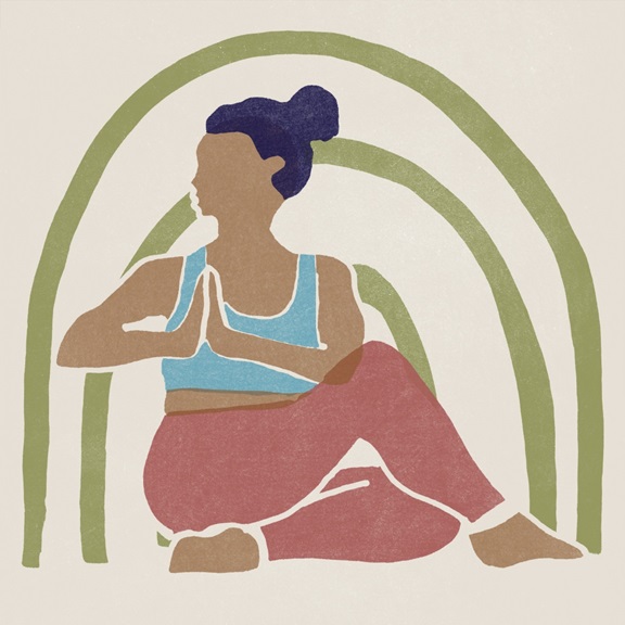 Yoga Class No. 1 Variante 1 | 40x40 cm | Premium-Papier