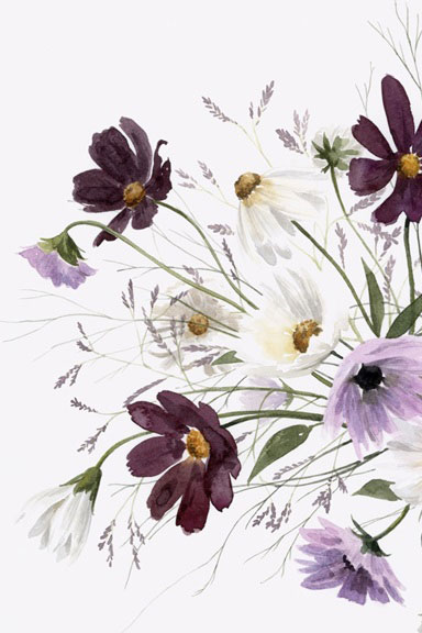 Purple & White Flowers No. 2 