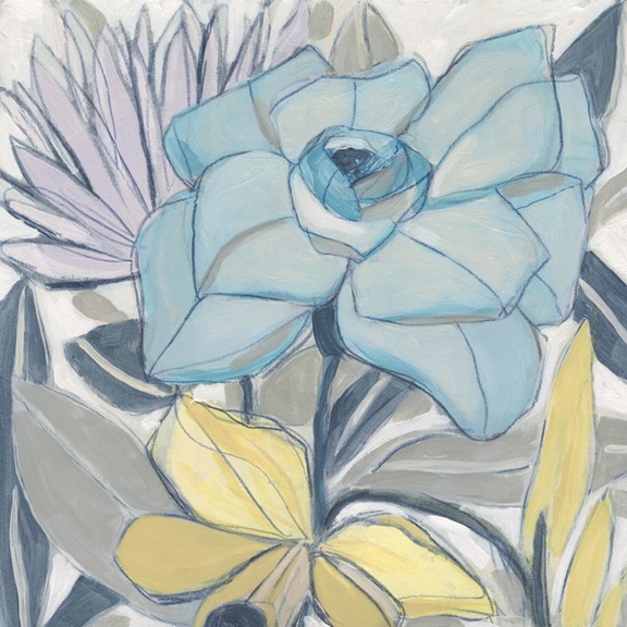 Dreams of Indigo Variante 1 | 60x60 cm | Premium-Papier