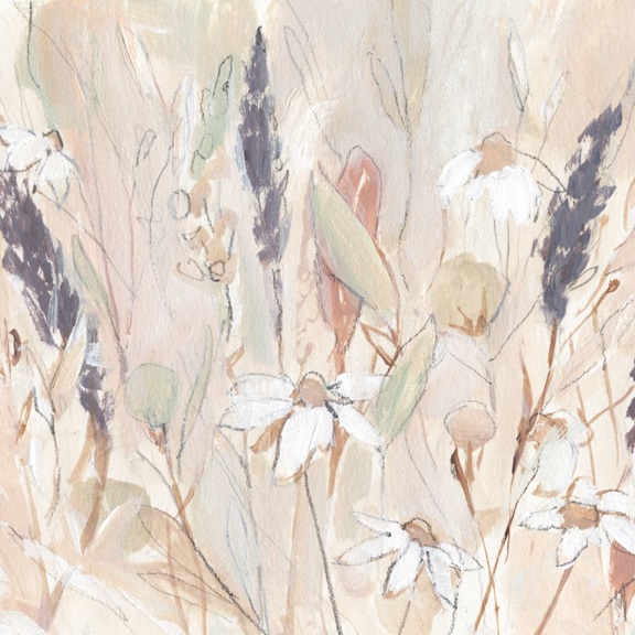 Ivory Wildflowers Variante 1 | 60x60 cm | Premium-Papier