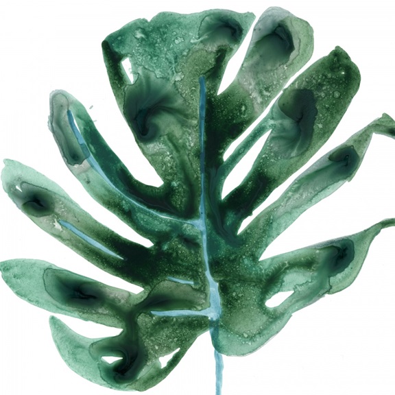 Tropical Leaf Collection No. 2 Variante 1 | 60x60 cm | Premium-Papier
