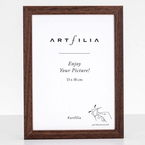 Bilderrahmen aus Holz - Dunkelbraun 13x18 cm