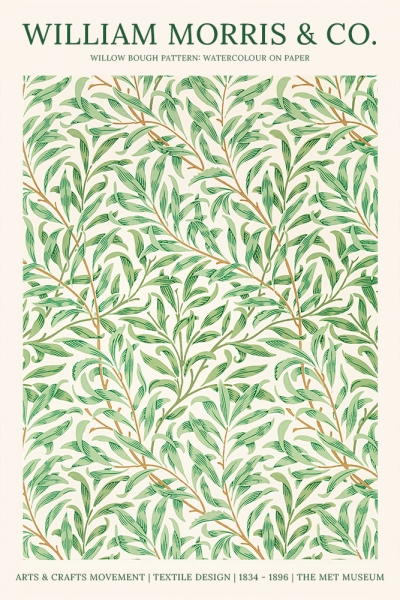 William Morris - Willow Bough Variante 1 | 30x45 cm | Premium-Papier
