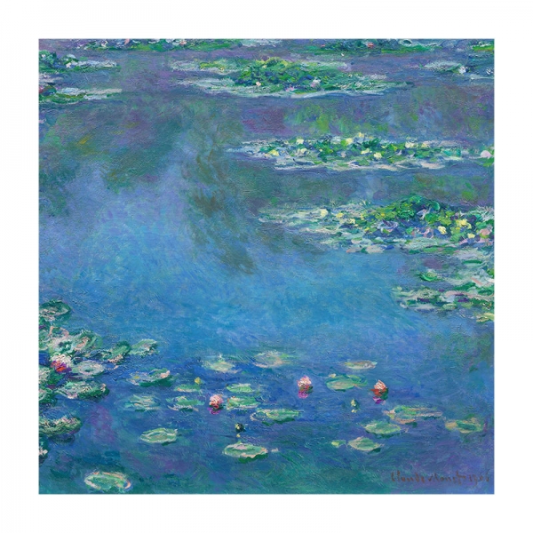 Claude Monet - Water Lilies (1906) Variante 1 | 40x40 cm | Premium-Papier wasserfest
