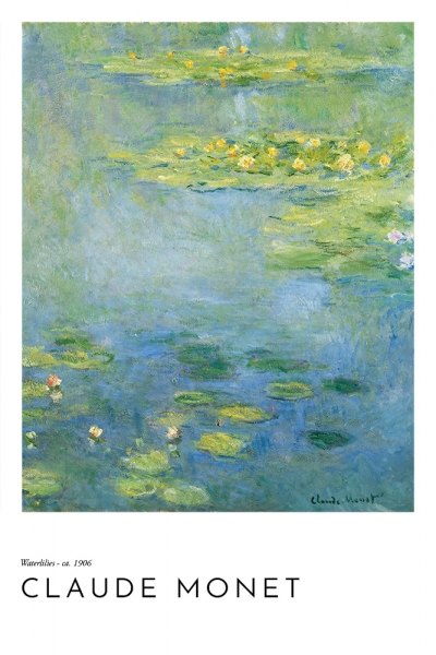Claude Monet - Water Lilies (ca. 1906) Variante 1 | 60x90 cm | Premium-Papier wasserfest