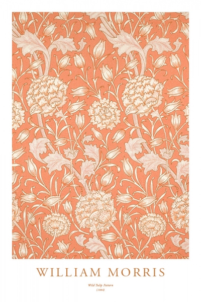 William Morris - Wild Tulip Pattern Variante 1 | 20x30 cm | Premium-Papier