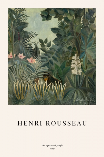 Henri Rousseau - The Equatorial Jungle Variante 1 | 60x90 cm | Premium-Papier wasserfest