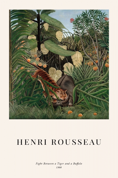 Henri Rousseau - Fight between a Tiger and a Buffalo Variante 1 | 40x60 cm | Premium-Papier