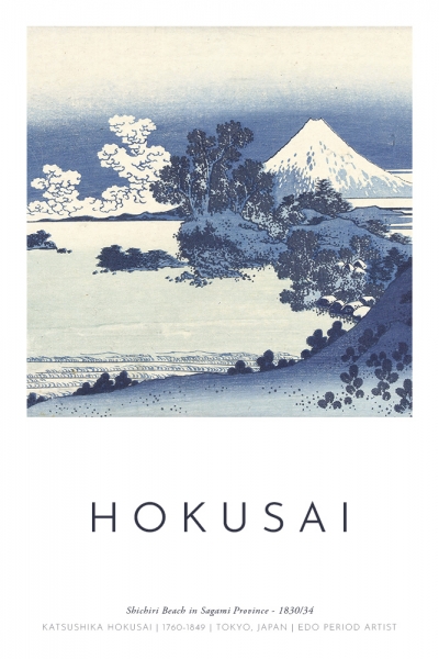 Katsushika Hokusai - Shichiri Beach in Sagami Province Variante 1 | 60x90 cm | Premium-Papier