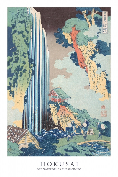 Katsushika Hokusai - Ono Waterfall on the Kisokaido Variante 1 | 60x90 cm | Premium-Papier