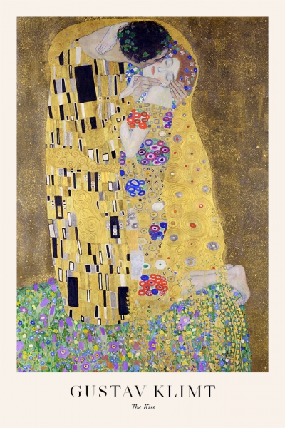 Gustav Klimt - The Kiss Variante 1 | 13x18 cm | Premium-Papier