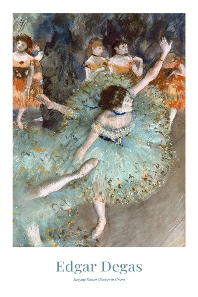 Edgar Degas - Swaying Dancer (Dancer in Green) Variante 1 | 20x30 cm | Premium-Papier