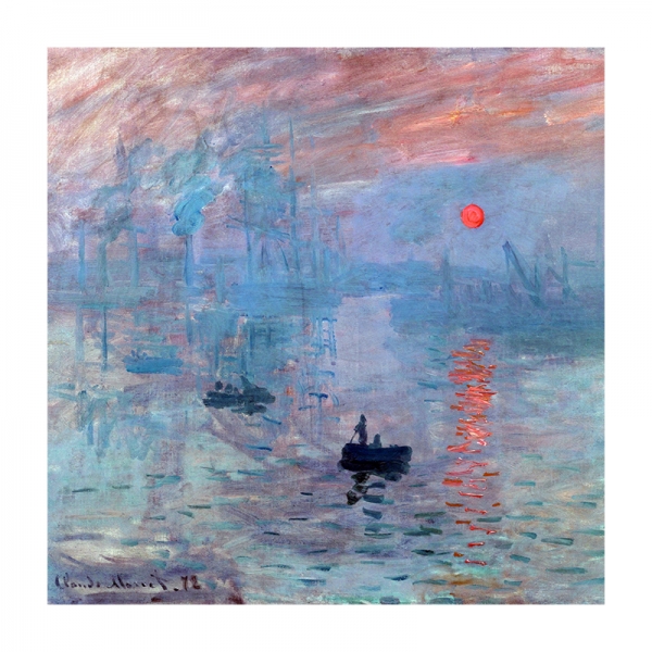 Claude Monet - Impression, Sunrise Variante 1 | 60x60 cm | Premium-Papier wasserfest