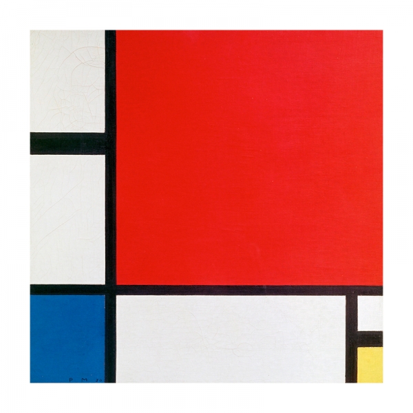 Piet Mondrian - Composition with Red, Blue, and Yellow Variante 1 | 60x60 cm | Premium-Papier