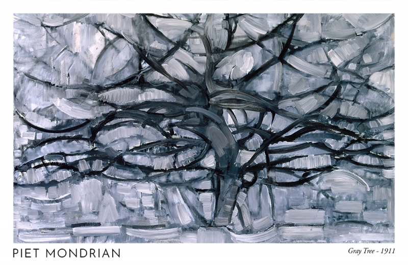 Piet Mondrian - Gray Tree Variante 1 | 40x60 cm | Premium-Papier