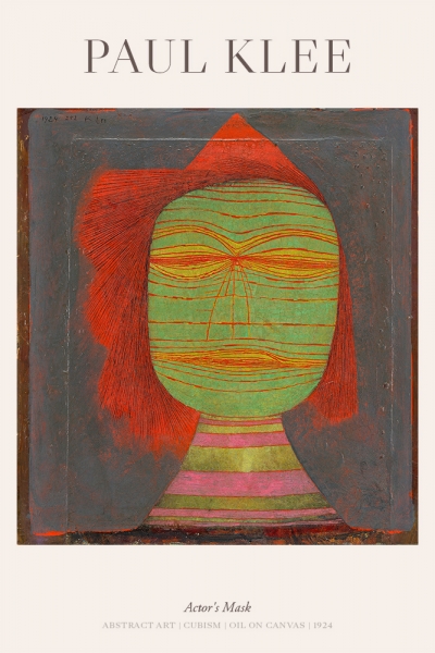 Paul Klee - Actor's Mask Variante 1 | 20x30 cm | Premium-Papier