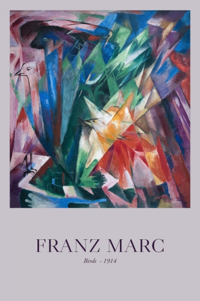 Franz Marc - Birds Variante 1 | 60x90 cm | Premium-Papier wasserfest