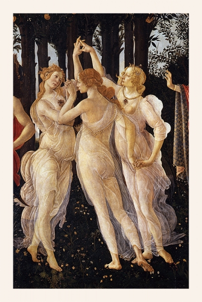 Sandro Botticelli - Primavera (Detail) Variante 1 | 60x90 cm | Premium-Papier wasserfest
