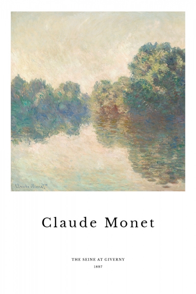Claude Monet - The Seine at Giverny Variante 1 | 60x90 cm | Premium-Papier wasserfest