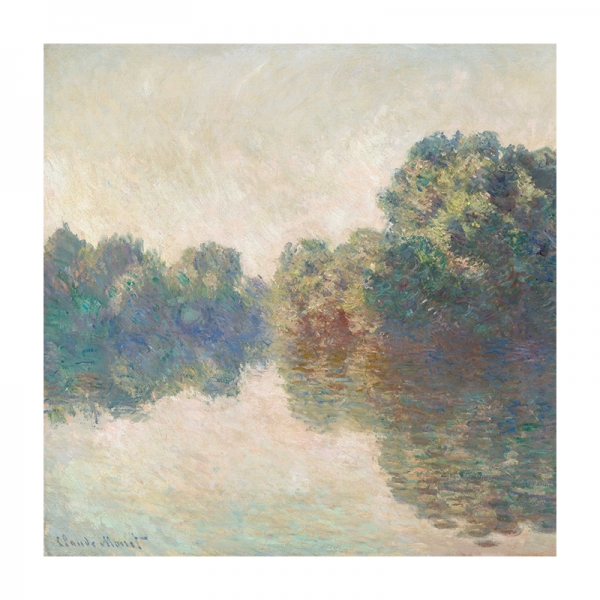 Claude Monet - The Seine at Giverny Variante 1 | 40x40 cm | Premium-Papier wasserfest