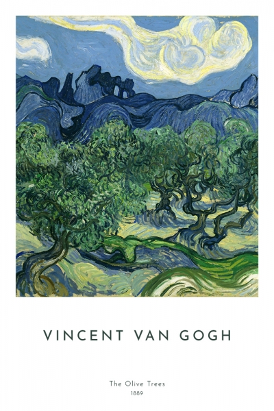 Vincent van Gogh - The Olive Trees Variante 1 | 13x18 cm | Premium-Papier