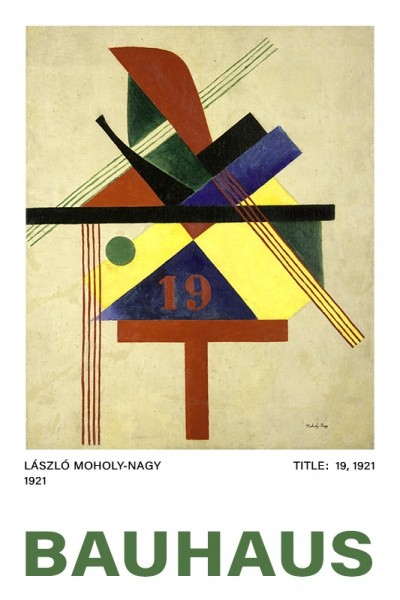 László Moholy-Nagy - 19, 1921 Variante 1 | 60x90 cm | Premium-Papier wasserfest