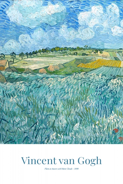 Vincent van Gogh - Plain at Auvers with Rain Clouds Variante 1 | 13x18 cm | Premium-Papier