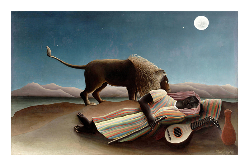 Henri Rousseau - The Sleeping Gypsy Variante 1 | 13x18 cm | Premium-Papier