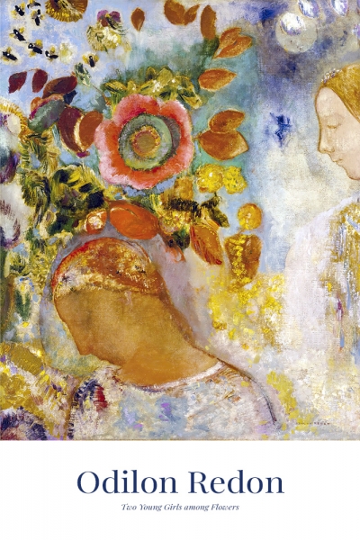 Odilon Redon - Two Young Girls among Flowers Variante 1 | 60x90 cm | Premium-Papier wasserfest
