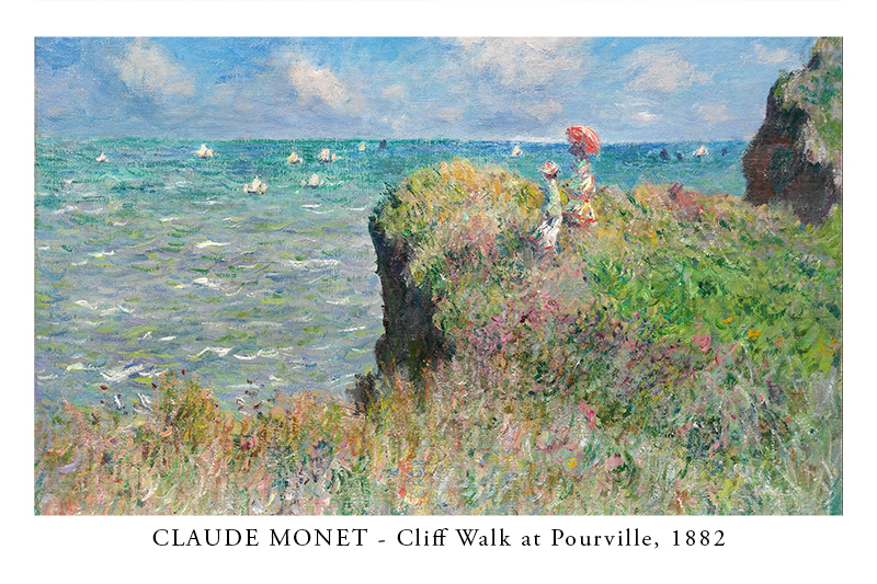 Claude Monet - Cliff Walk at Pourville Variante 1 | 13x18 cm | Premium-Papier