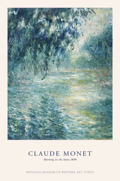 Claude Monet - Morning on the Seine Variante 1 | 13x18 cm | Premium-Papier