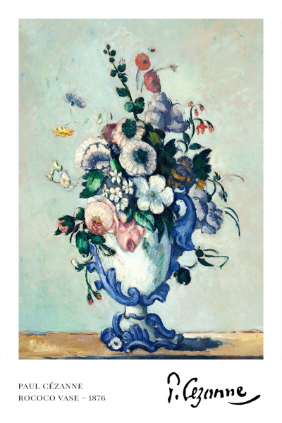 Paul Cézanne - Rococo Vase Variante 1 | 13x18 cm | Premium-Papier