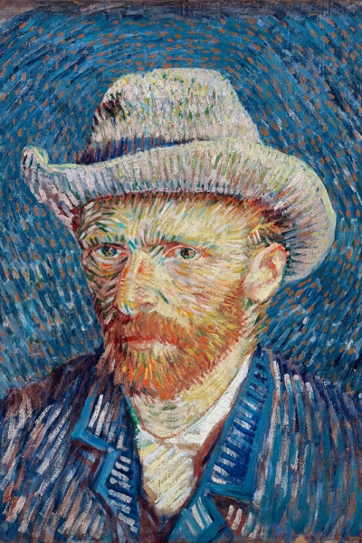 Vincent van Gogh - Self-Portrait with Grey Felt Hat (1887) Variante 1 | 13x18 cm | Premium-Papier