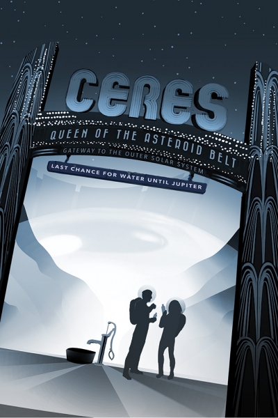 "Ceres" - Visions of the Future Poster Series, Credit: NASA/JPL Variante 1 | 13x18 cm | Premium-Papier