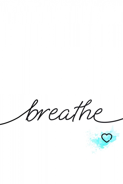 Breathe Typografie-Poster 