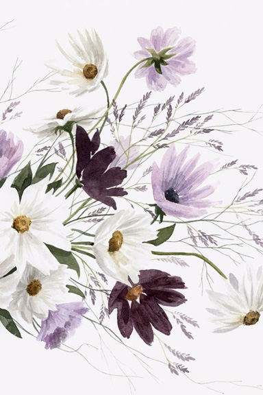 Purple & White Flowers 