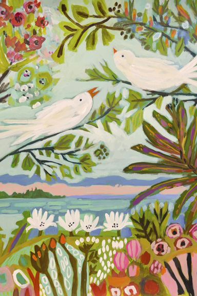 Birds and Blossoms No. 1 Variante 1 | 13x18 cm | Premium-Papier