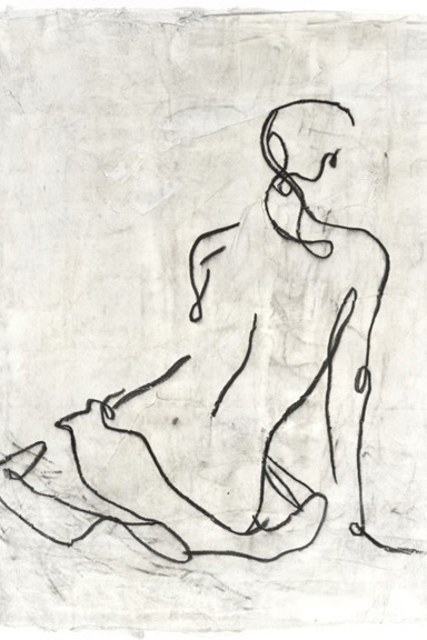 Female Sketch on Grey No. 1 Variante 1 | 13x18 cm | Premium-Papier