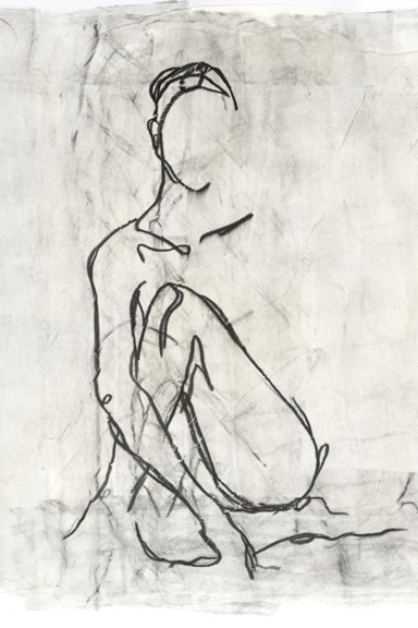 Female Sketch on Grey No. 3 