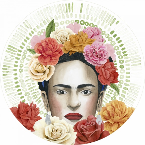 Frida with Flowers 