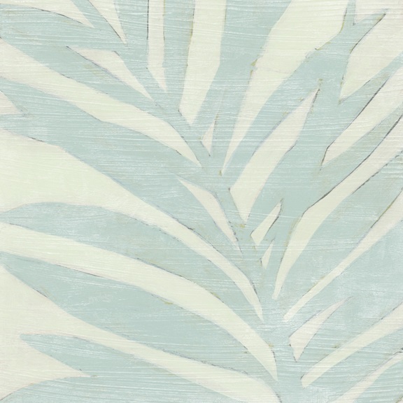 Slate-Blue Palms No. 1 Variante 1 | 40x40 cm | Premium-Papier