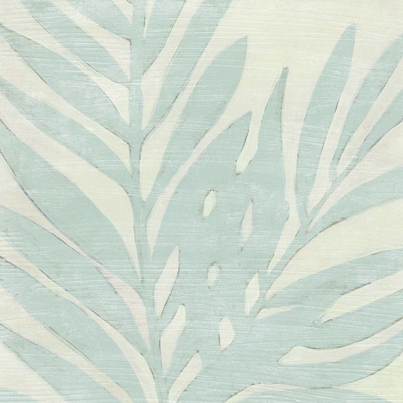 Slate-Blue Palms No. 5 Variante 1 | 40x40 cm | Premium-Papier