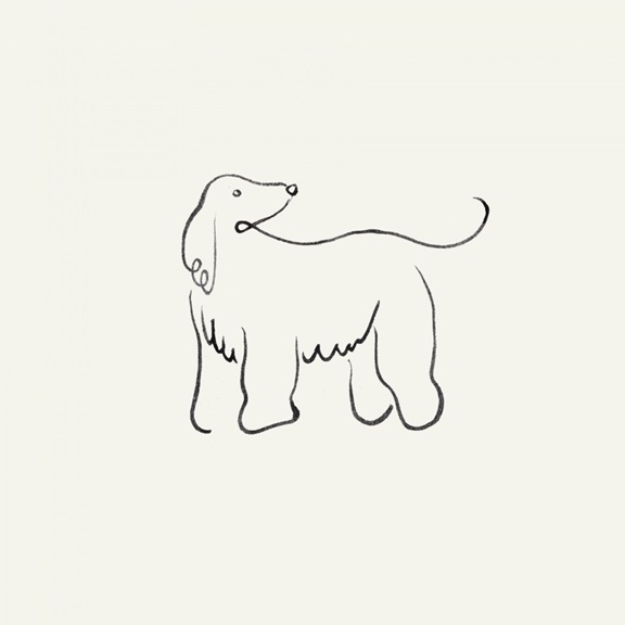 Dog Sketch No. 1 Variante 1 | 40x40 cm | Premium-Papier