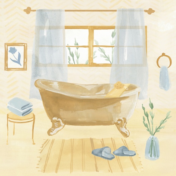 Sunny Bathroom Variante 1 | 40x40 cm | Premium-Papier
