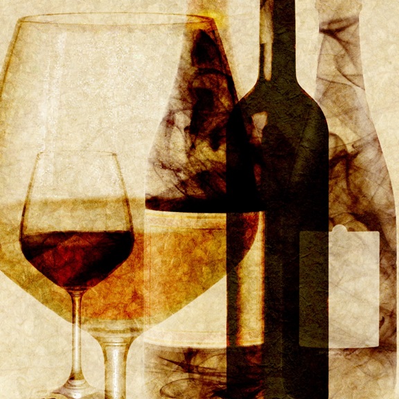 Superimposed Wine No. 1 Variante 1 | 40x40 cm | Premium-Papier