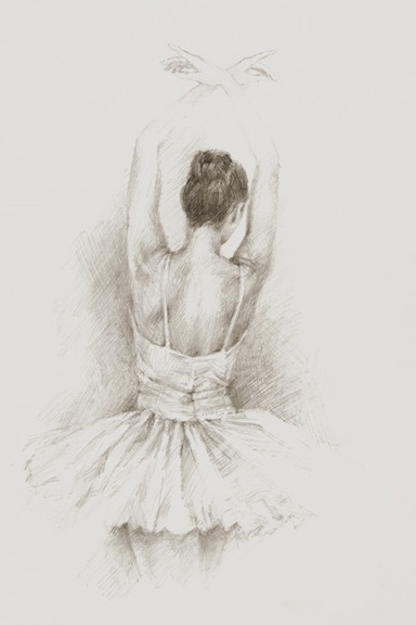 Ballerina Sketch No. 2 Variante 1 | 13x18 cm | Premium-Papier