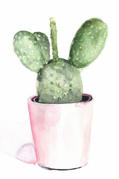 Cute Cacti No. 3 Variante 1 | 13x18 cm | Premium-Papier