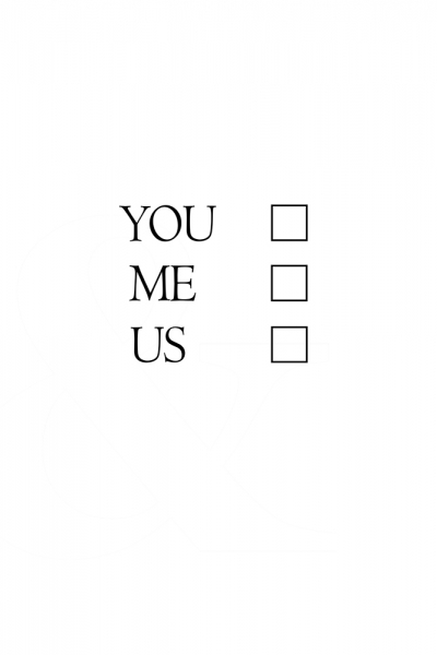 You - Me - Us Variante 1 | 13x18 cm | Premium-Papier