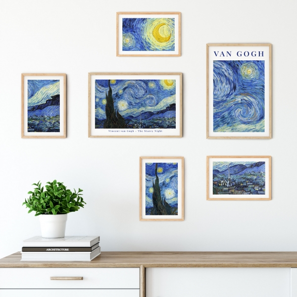 Bilderwand Van Gogh - Starry Night 