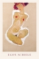 Egon Schiele - Squatting Female Nude Variante 1